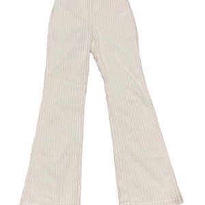 & other Stories Corduroy Flare Pant Size 2 Beige Thick Stripes Work Cottagecore